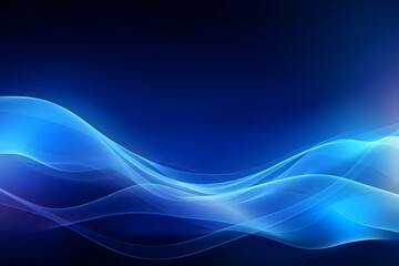 Fototapeta premium Abstract wave technology background with blue light.