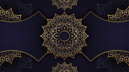 Luxury background with golden mandala ornament