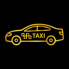 Fototapeta premium gold colored taxi icon