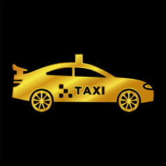 gold colored taxi icon