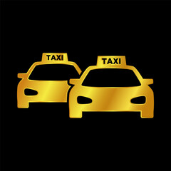 gold colored taxi icon