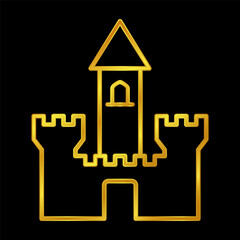 gold colored castle icon