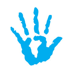 handprint paint color illustration