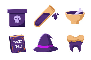 Set Collection of Halloween Element