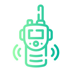 walkie talkie Line Gradient Icon
