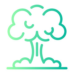 nuclear bomb Line Gradient Icon