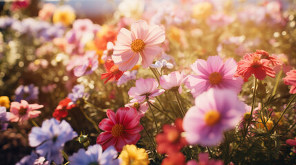 photorealistic detail closeup of garden fields bright