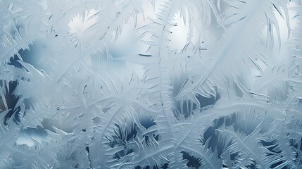 Frost forms elegantly on a cold windowpane, snow, cold, frost, ice, sled, blizzard, blizzard, skiing, snowflake, cold. Generated by AI.