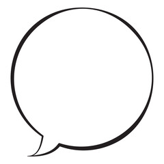 吹き出しのイラスト1【手描き風】