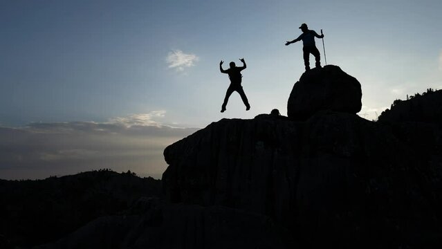 Awesome Duet at Height: Two Mountaineers' Peak Victory