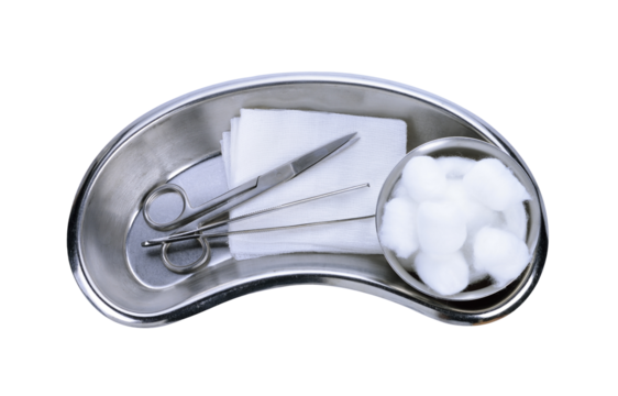 A set of dressing often used supplies in a medical for cleaning wounds transparent png