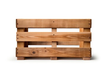 Wooden crate on white background