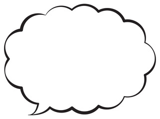 吹き出しのイラスト18【手描き風】