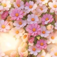Fototapeta na wymiar Wondrous Alyssa blossom 3D background