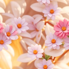 Obraz na płótnie Canvas Wondrous Alyssa blossom 3D background