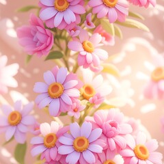 Obraz premium Wondrous Alyssa blossom 3D background