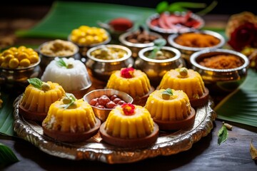 Indian festival dessert Chennai Tamil Nadu. Generative AI