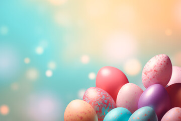Fototapeta na wymiar Easter eggs pattern. Easter background, wallpaper. Christian holiday