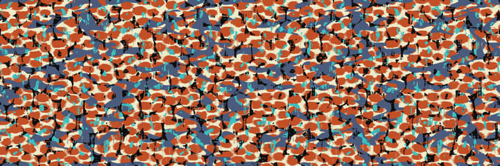 Abstract blurred floral seamless pattern. Summer print with washed out meadow spring flowers effect. Watercolor paper texture. Fancy summer motif. Trendy botanical design. © PATTERN_SPIRIT