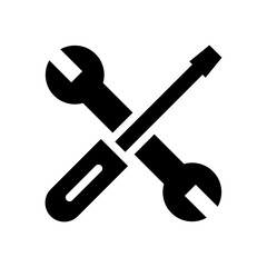 screwdriver solid icon illustration vector graphic