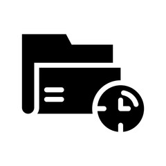 folder solid icon illustration vector graphic