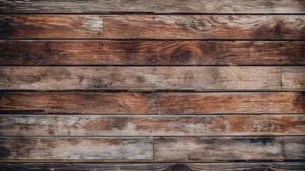 Fototapeta premium Old barn wood background texture. Vintage weathered rough planks wall backdrop. generative ai.