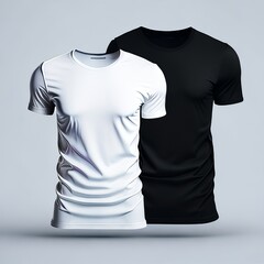 Mockup design of black t-shirt blank object