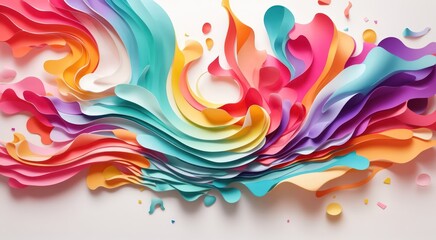 Abstract Shape Gradient Colorful Background