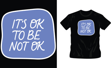 Mental health stickers motivational quotes on shirt, design editable template