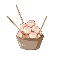 Cimol is a traditional Indonesian snack made from flour and added spices. This image can be used for food, culinary delights and snacks