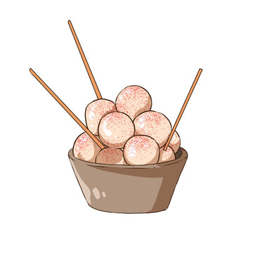 Cimol is a traditional Indonesian snack made from flour and added spices. This image can be used for food, culinary delights and snacks