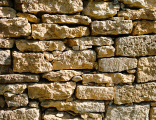 Wall of old stone bricks as an abstract background.