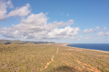 The picturesque scenery of a Caribbean island