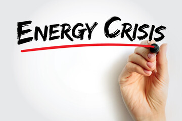 Energy Crisis text quote, concept background