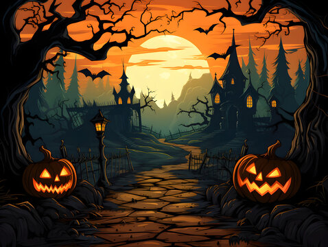 Vector Halloween background image