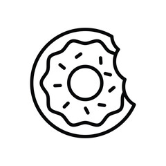 donut icon vector design template simple and clean