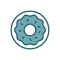 donut icon vector design template simple and clean