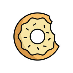 donut icon vector design template simple and clean