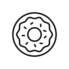 donut icon vector design template simple and clean