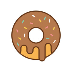 donut icon vector design template simple and clean