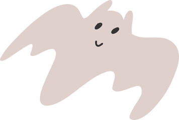 Ghost clipart, cartoon cute character halloween