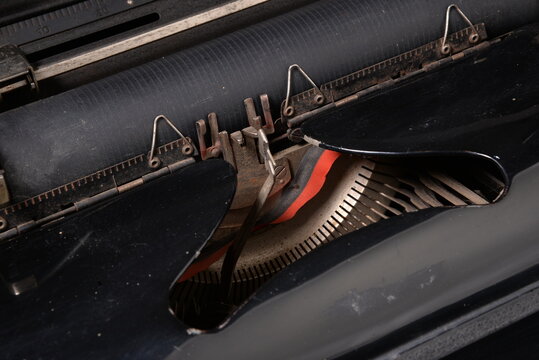 old typewriter closeup