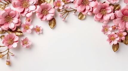 cherry blossoms on a white background AI generated image