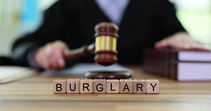 Word robbery judge sentenced criminal. Law crime and judicial verdict