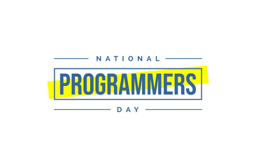 Programmers Day Holiday concept. Template for background, banner, card, poster, t-shirt with text inscription