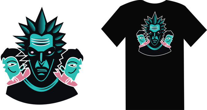 T shirt design rick and morty