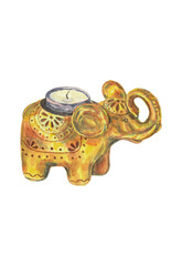 An elephant candlestick. Interior item for meditation