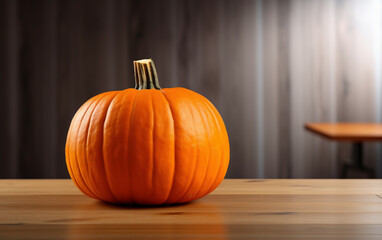 Pumpkin on a wooden table