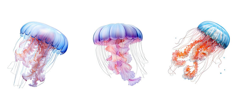 underwater jellyfish illustration fish nature, background life, marine blue underwater jellyfish