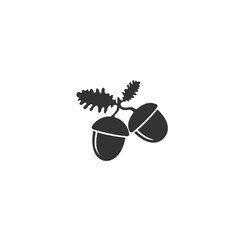 Acorn icon. vector symbol sign